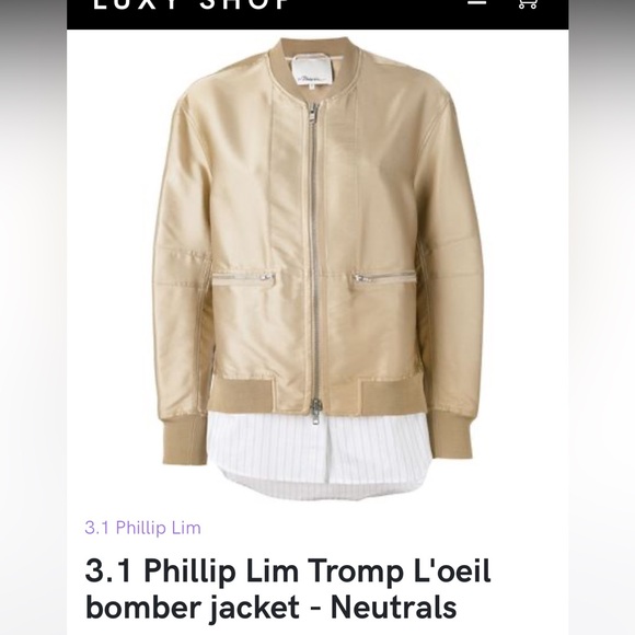 3.1 Phillip Lim - Tromp L'oeil Bomber Jacket- size 8 - Picture 12 of 16